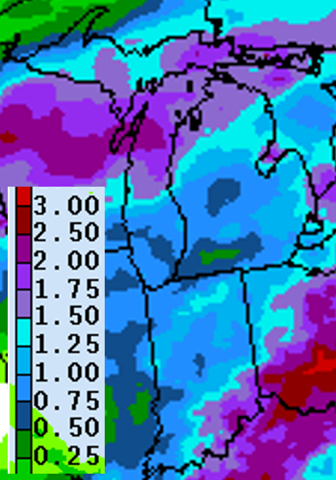 Precipitation forecast for Aug. 4-11.